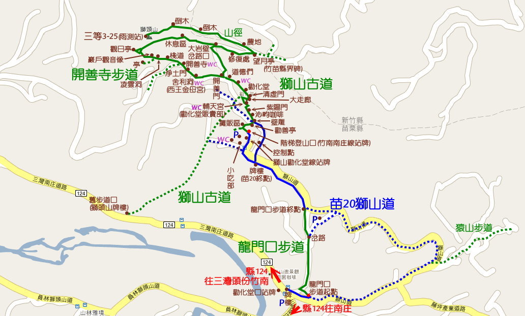 郊山> 苗栗县 > 南庄乡                           地图稍晚补上 搭